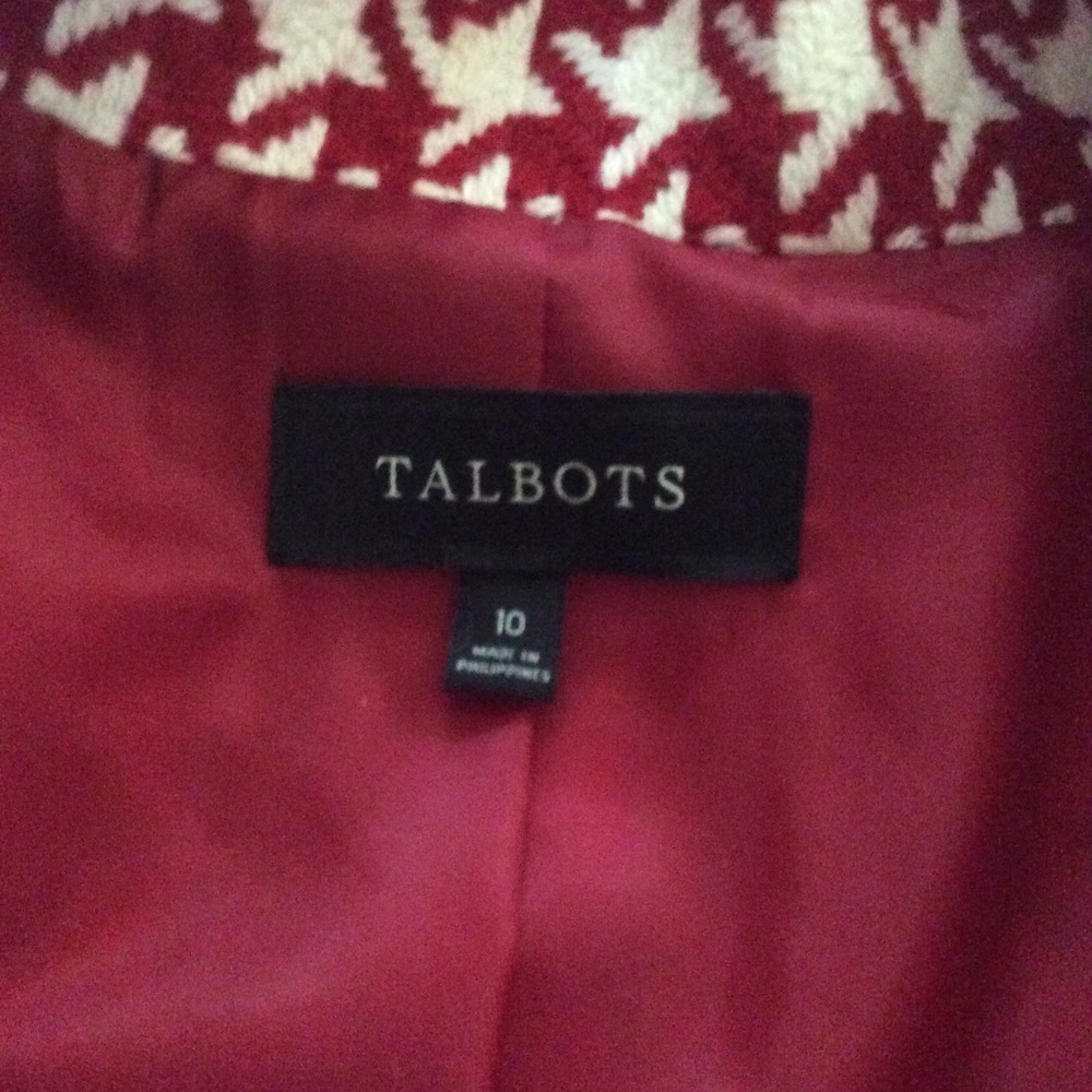 Talbots Red & White Gingham Suit Sz 10 - Picture 6 of 8